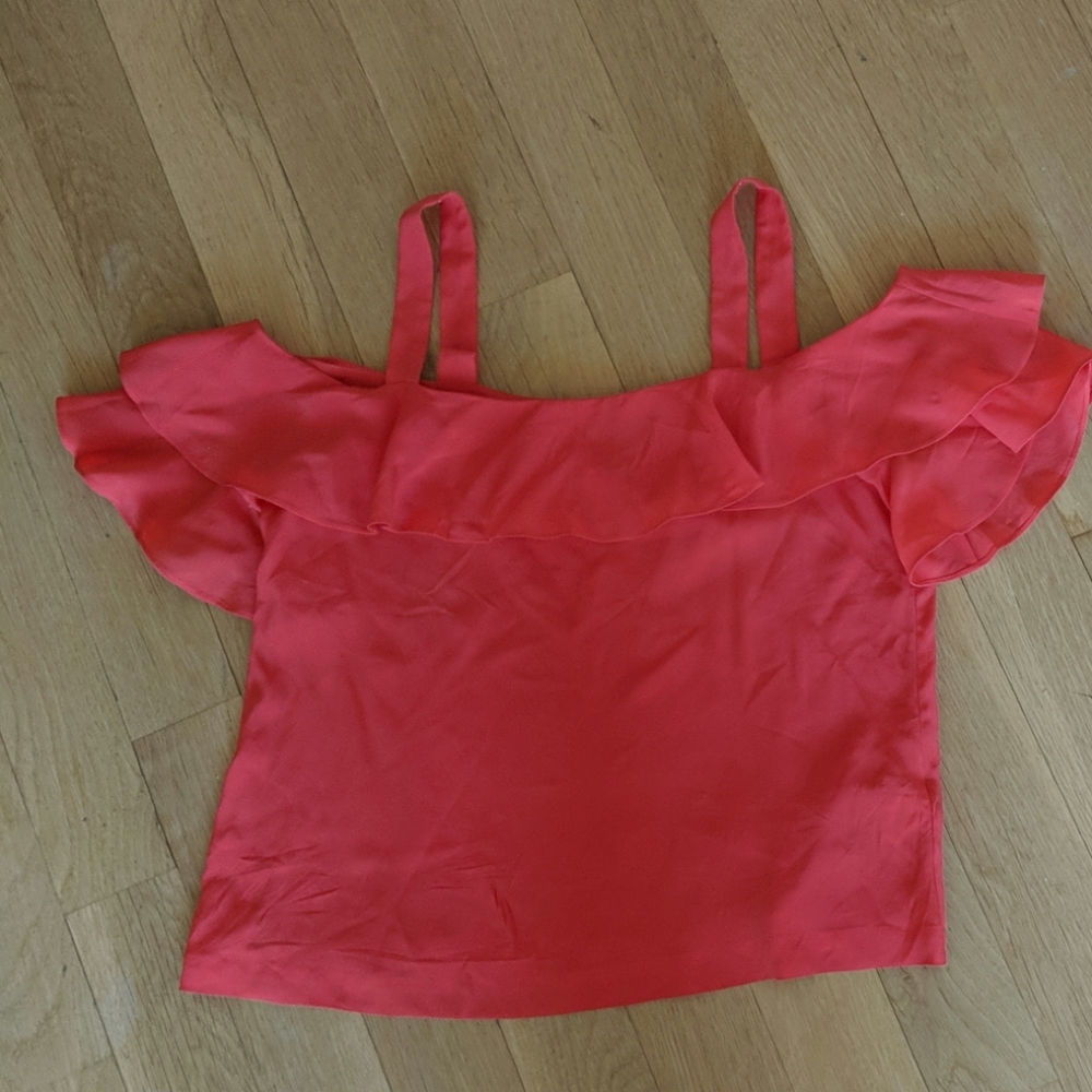 J.Crew Coral off the shoulder top